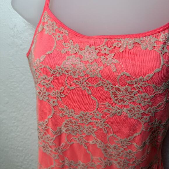 Y2K Express Womens Lace Overlay Sexy Stretch Cami Tank Shelf Bra Size M Fairy - Picture 2 of 8